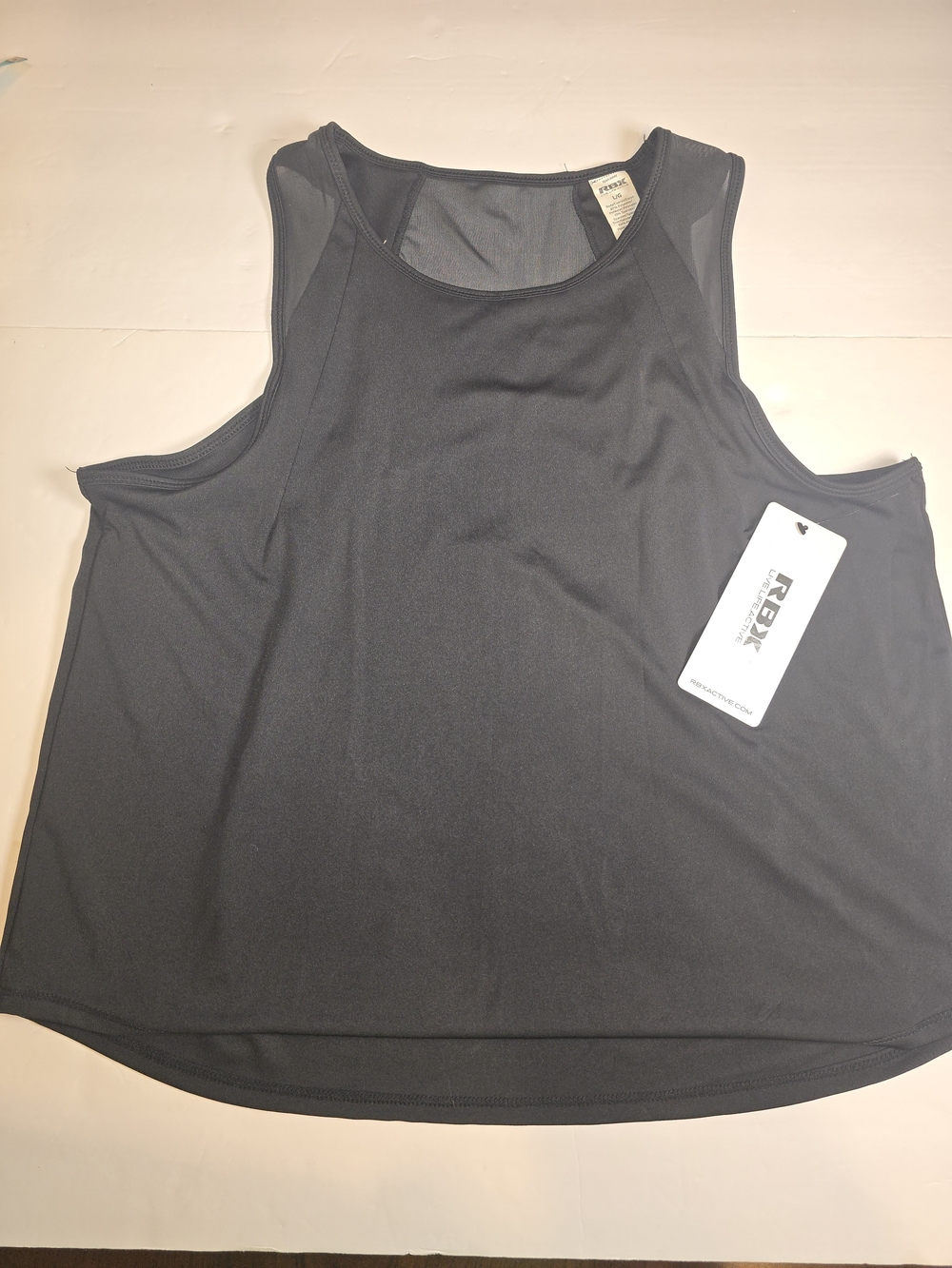 RBX Women’s Black Mesh-Back Athletic Tank